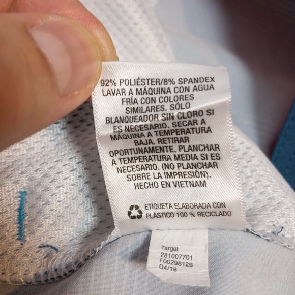 10" Blue Yellow White Striped Rapido Board Shorts - Picture 7 of 7